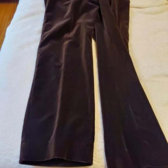 Velvet Trousers, DKNY, Brown, Straight Leg, Gorgeous, Luxurious - Picture 7 of 8